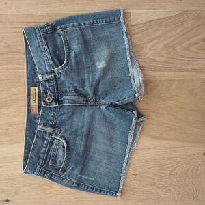 Old Navy medium wash ultra low waist denim 5 pocket short 4